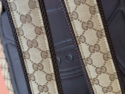 MEDIUM BACKPACK 40 IN BEGE AND EBONY CANVAS