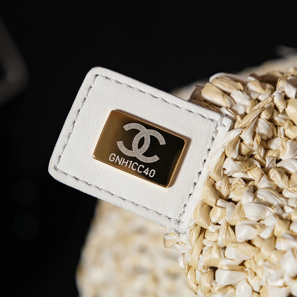 cc coco beach bag 51cm beige raffia