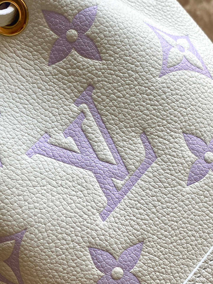 NANO NO¨¦ 16 IN WHITE PURPLE MONOGRAM EMBOSSED CALFSKIN