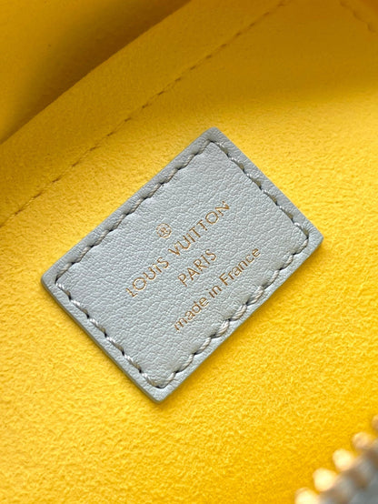 SPEEDY BANDOULI¨¨RE 20 IN SKY YELLOW MONOGRAM CALFSKIN GOLD BUCKLE