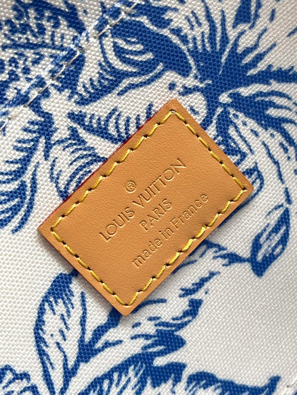 F¨¦LICIE POCHETTE 21 IN LAGOON BLUE MONOGRAM TILES CANVAS