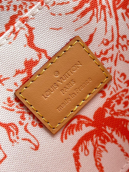 F¨¦LICIE POCHETTE 21 IN CORAL MONOGRAM TILES CANVAS