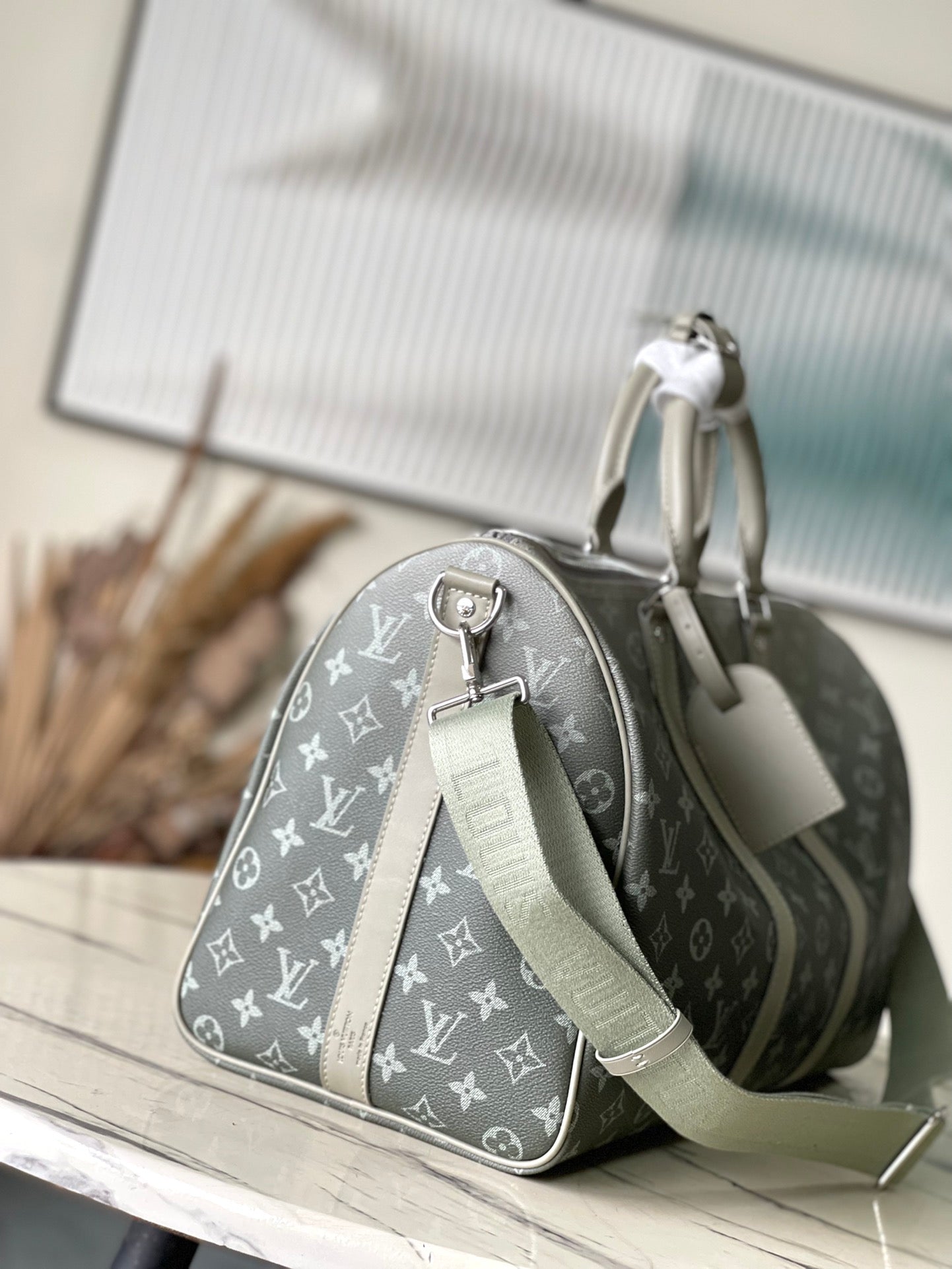 KEEPALL BANDOULI¨¨RE 45 IN GRAY MONOGRAM GRADIENT CANVAS