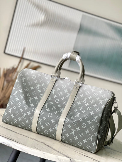 KEEPALL BANDOULI¨¨RE 45 IN GRAY MONOGRAM GRADIENT CANVAS
