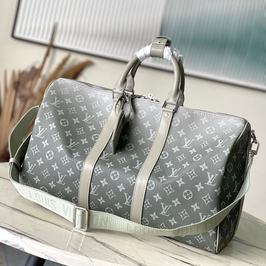 KEEPALL BANDOULI¨¨RE 45 IN GRAY MONOGRAM GRADIENT CANVAS