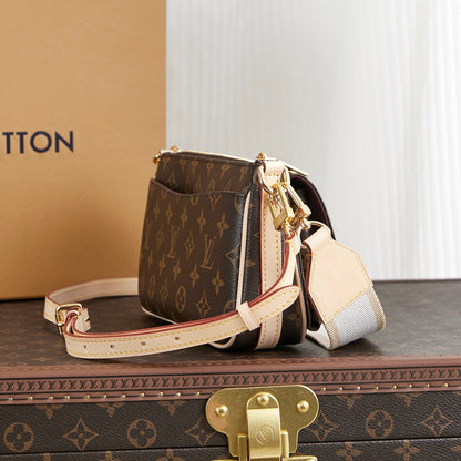 VIVACIT¨¦ 25 IN BROWN MONOGRAM CANVAS GOLD HARDWARE