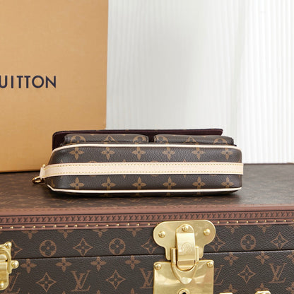 VIVACIT¨¦ 25 IN BROWN MONOGRAM CANVAS GOLD HARDWARE