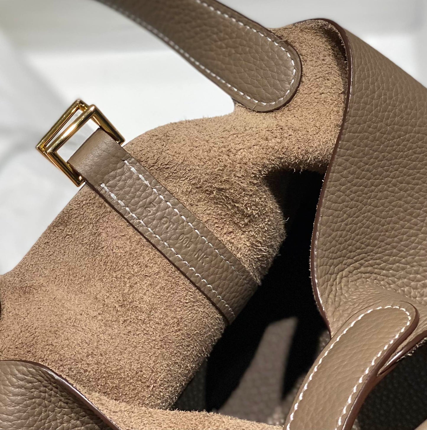 picotin lock etoupe togo leather gold hardware