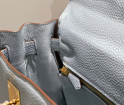 HM KELLY 28CM GREY TOGO GOLD HARDWARE