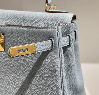HM KELLY 28CM GREY TOGO GOLD HARDWARE