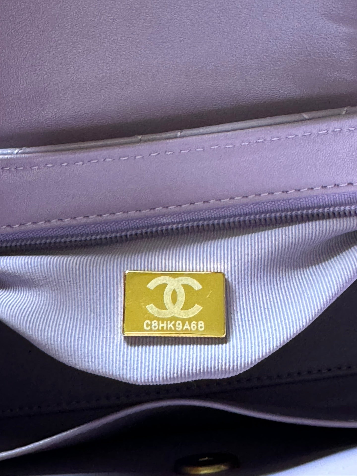 cc 24a nano 19cm kelly shopper bag violet lambskin