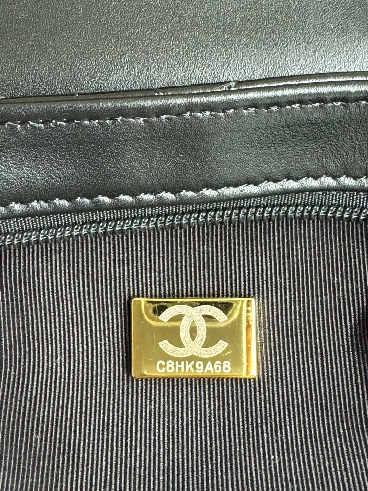 cc 24a nano 19cm kelly shopper bag black lambskin