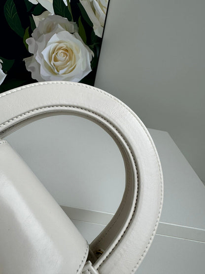 cc 24a nano 19cm kelly shopper bag pastel white lambskin