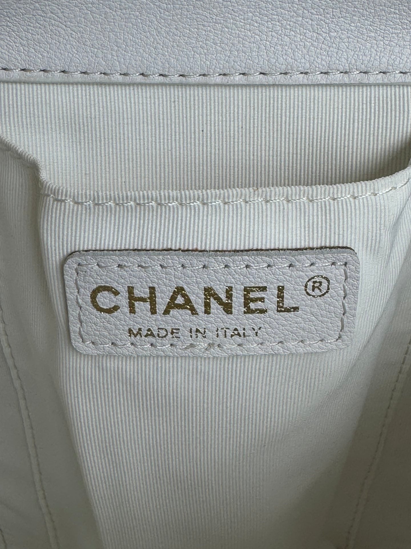 duma backpack 22cm white lambskin light gold hardware