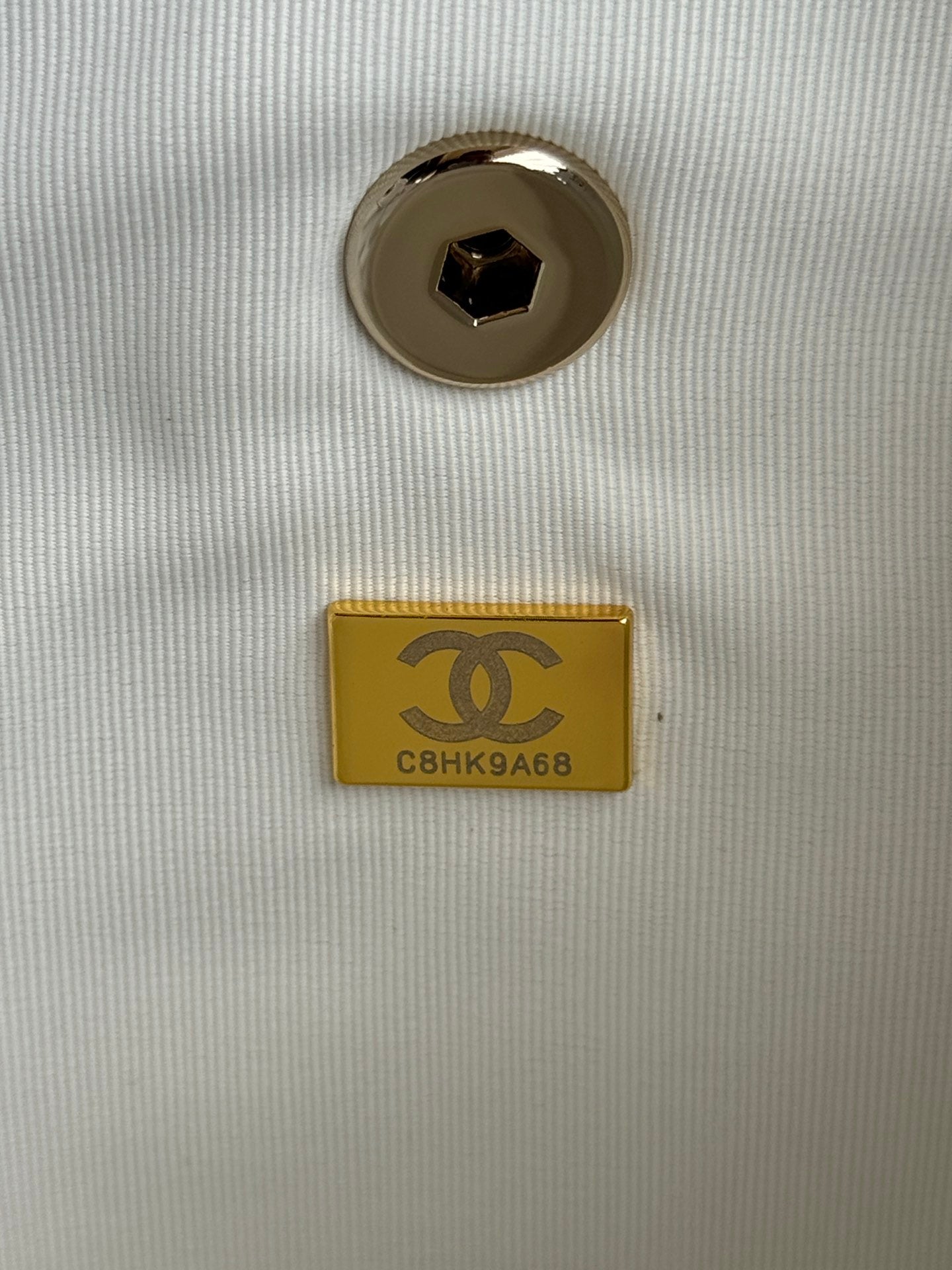 duma backpack 22cm white lambskin light gold hardware