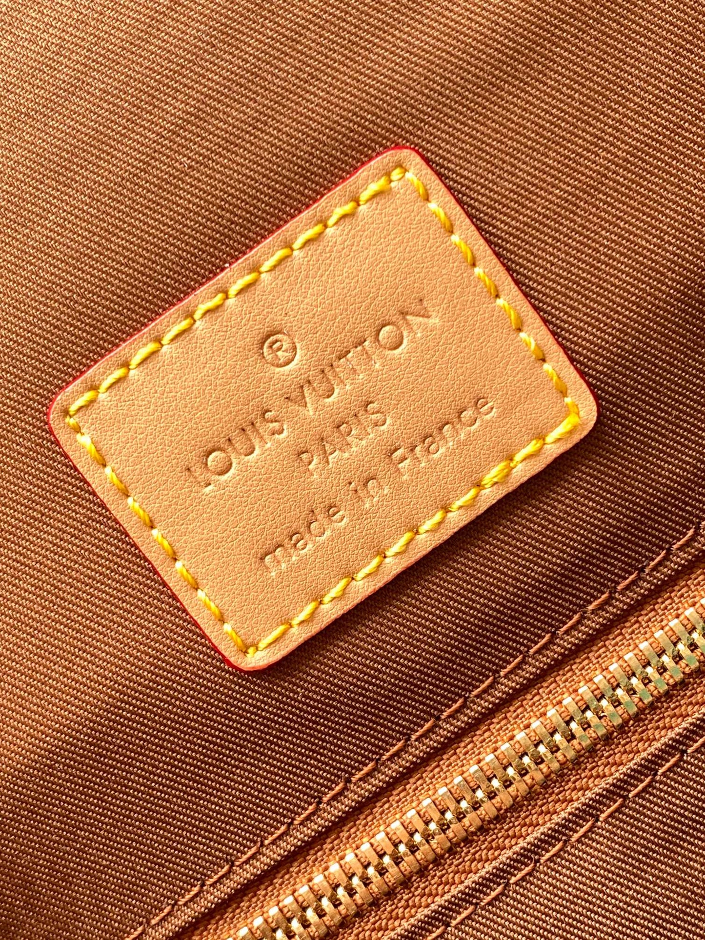 CHRISTOPHER BACKPACK 47 IN BROWN GREEN DAMIER POP COATED CANVAS