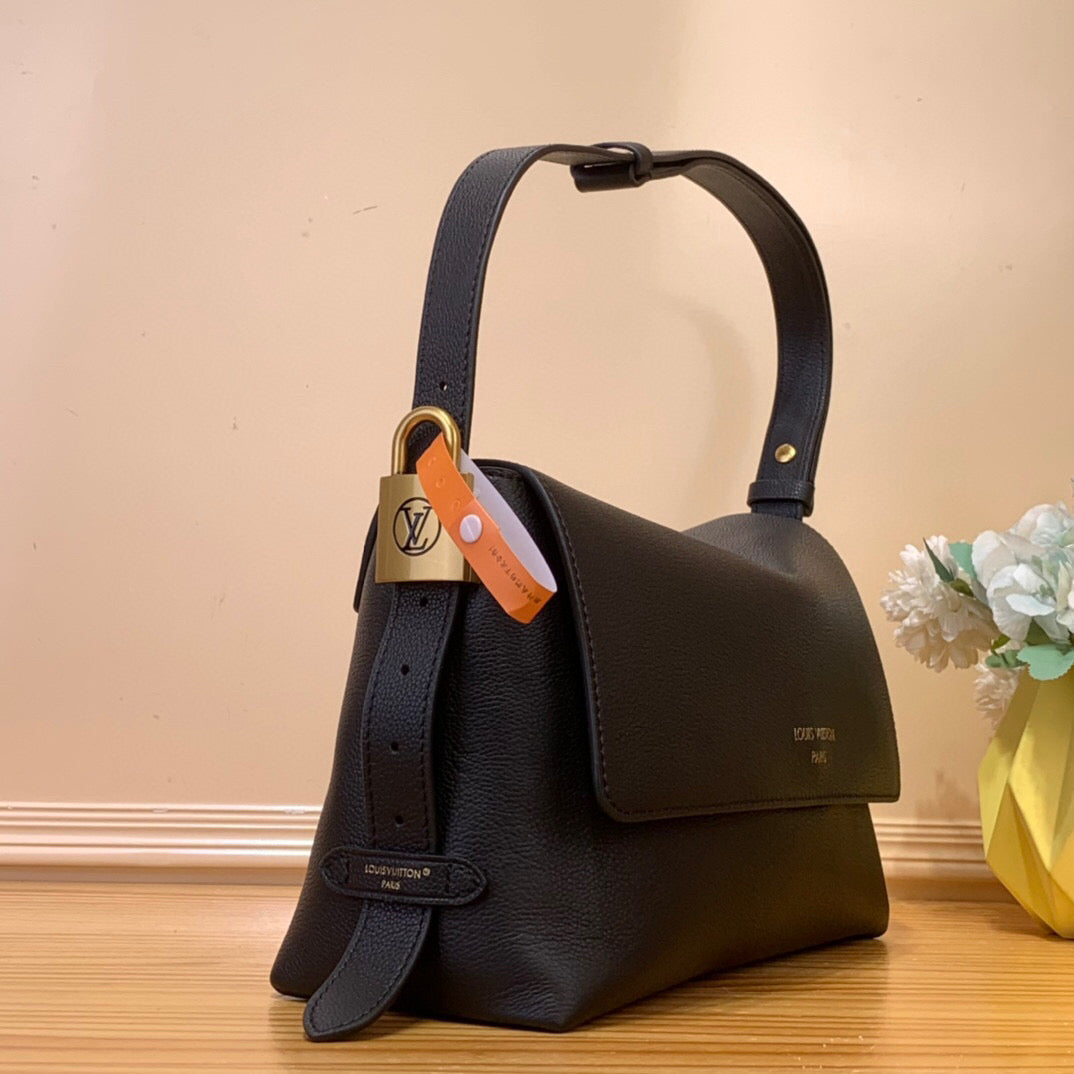 LV Low Key Messenger Black Calf Leather 205010