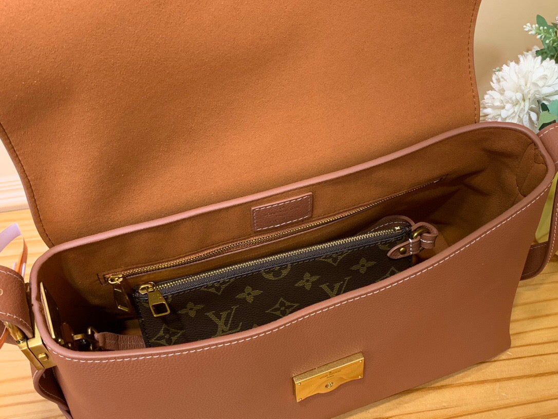 LV Low Key Messenger Cognac Calf Leather 205007