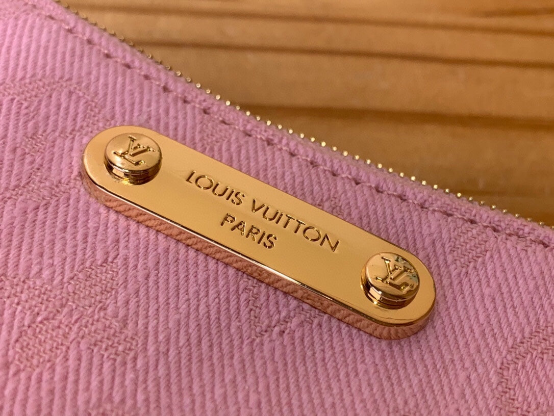 LV Liv Pochette Hr Pink Pastel Monogram Denim 205437
