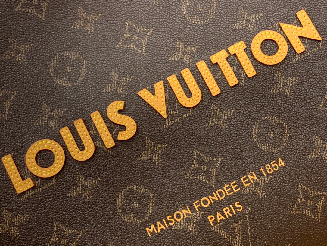 LV Shopper Tote MM 40cm Brown Monogram Calfskin 205583