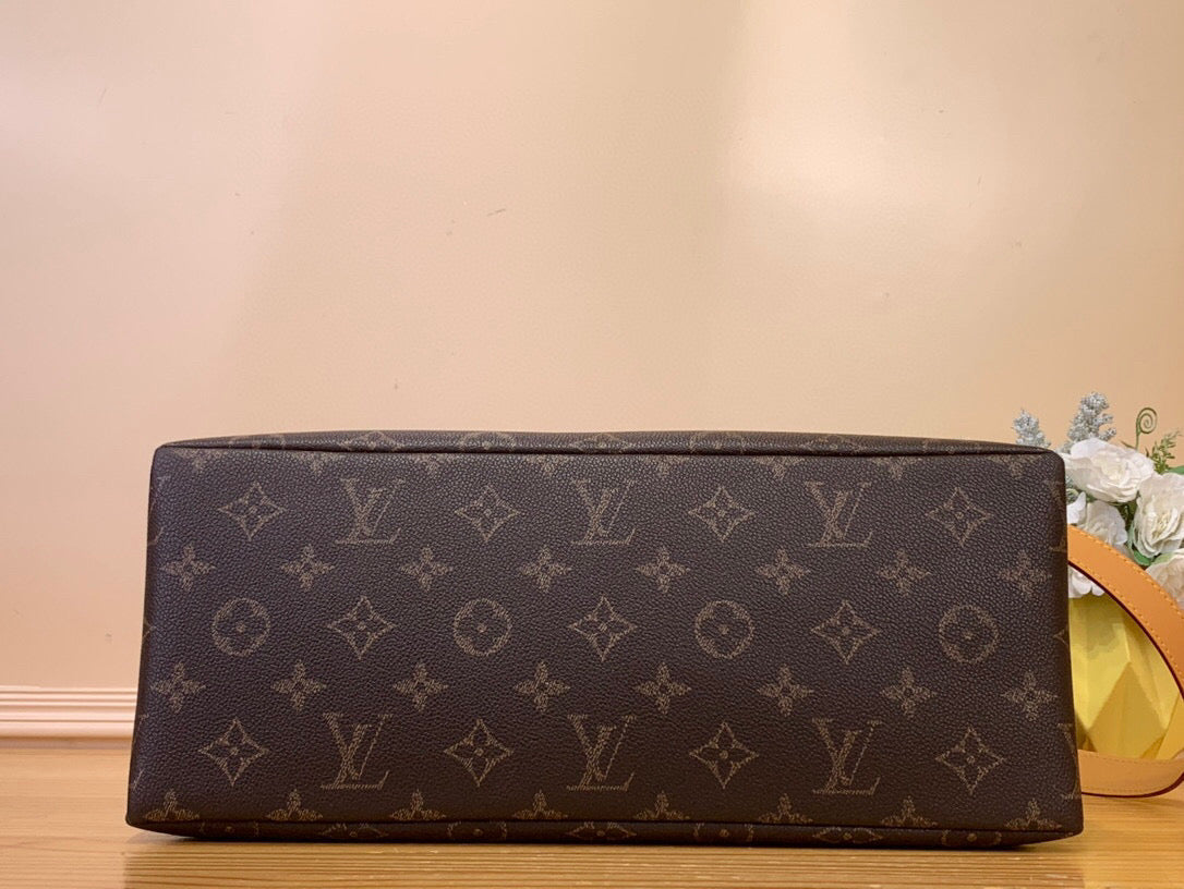 LV Shopper Tote MM 40cm Brown Monogram Calfskin 205583
