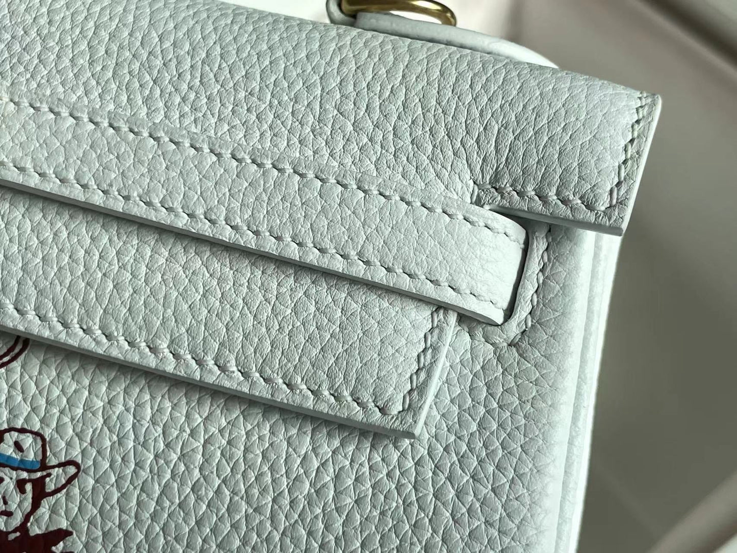 BIRKIN 25 BAG IN WHITE CALFSKIN WITH COLORFUL STICKER 228763 (MADE - TO - ODER)