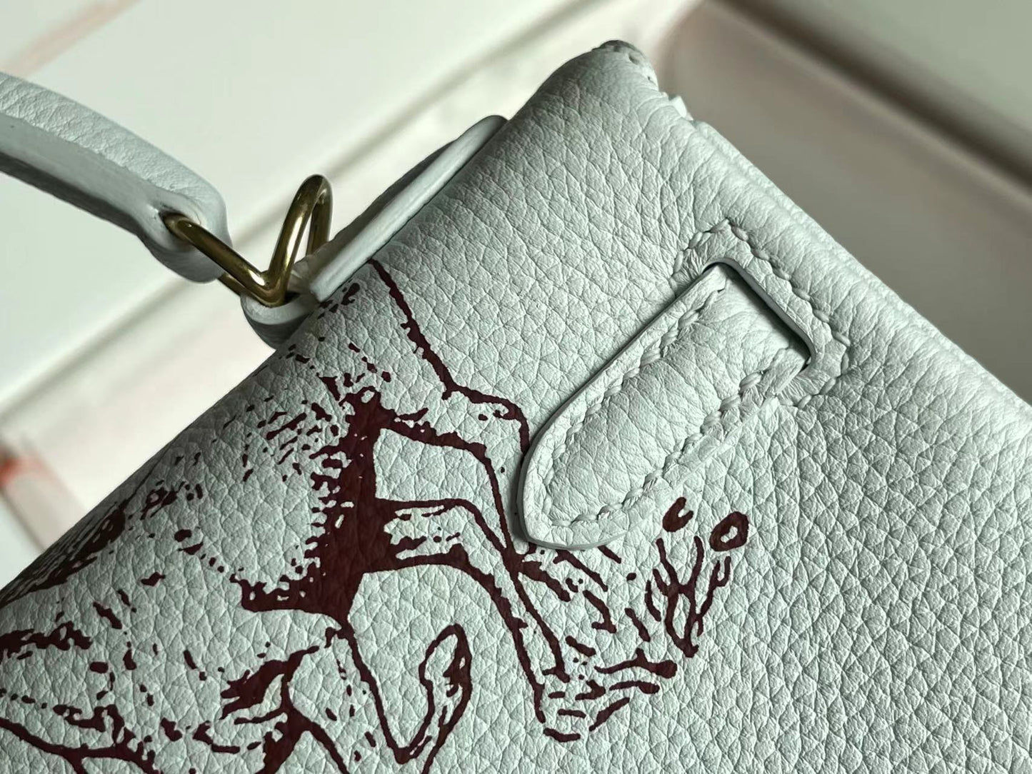 BIRKIN 25 BAG IN WHITE CALFSKIN WITH COLORFUL STICKER 228763 (MADE - TO - ODER)