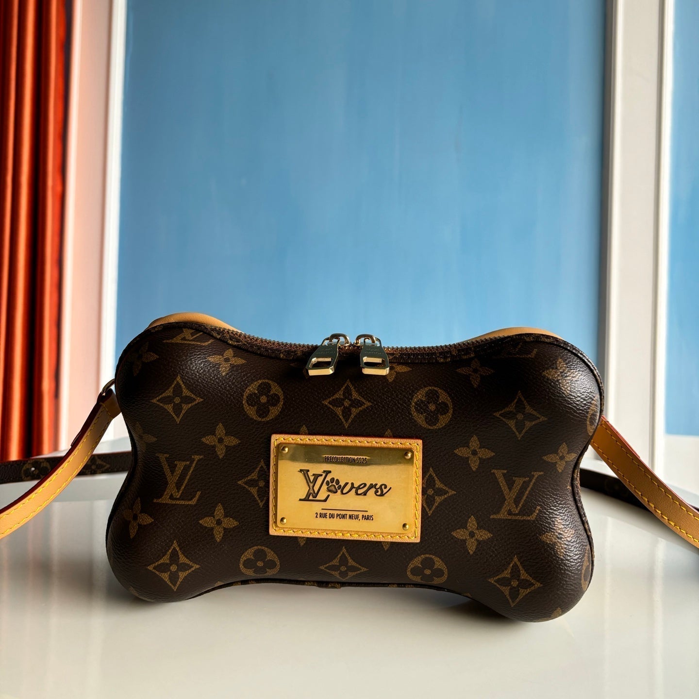 LV SS25 Bone Wearable Wallet 24cm Monogram coated canvas