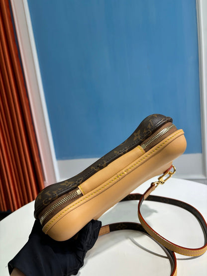 LV SS25 Bone Wearable Wallet 24cm Monogram coated canvas