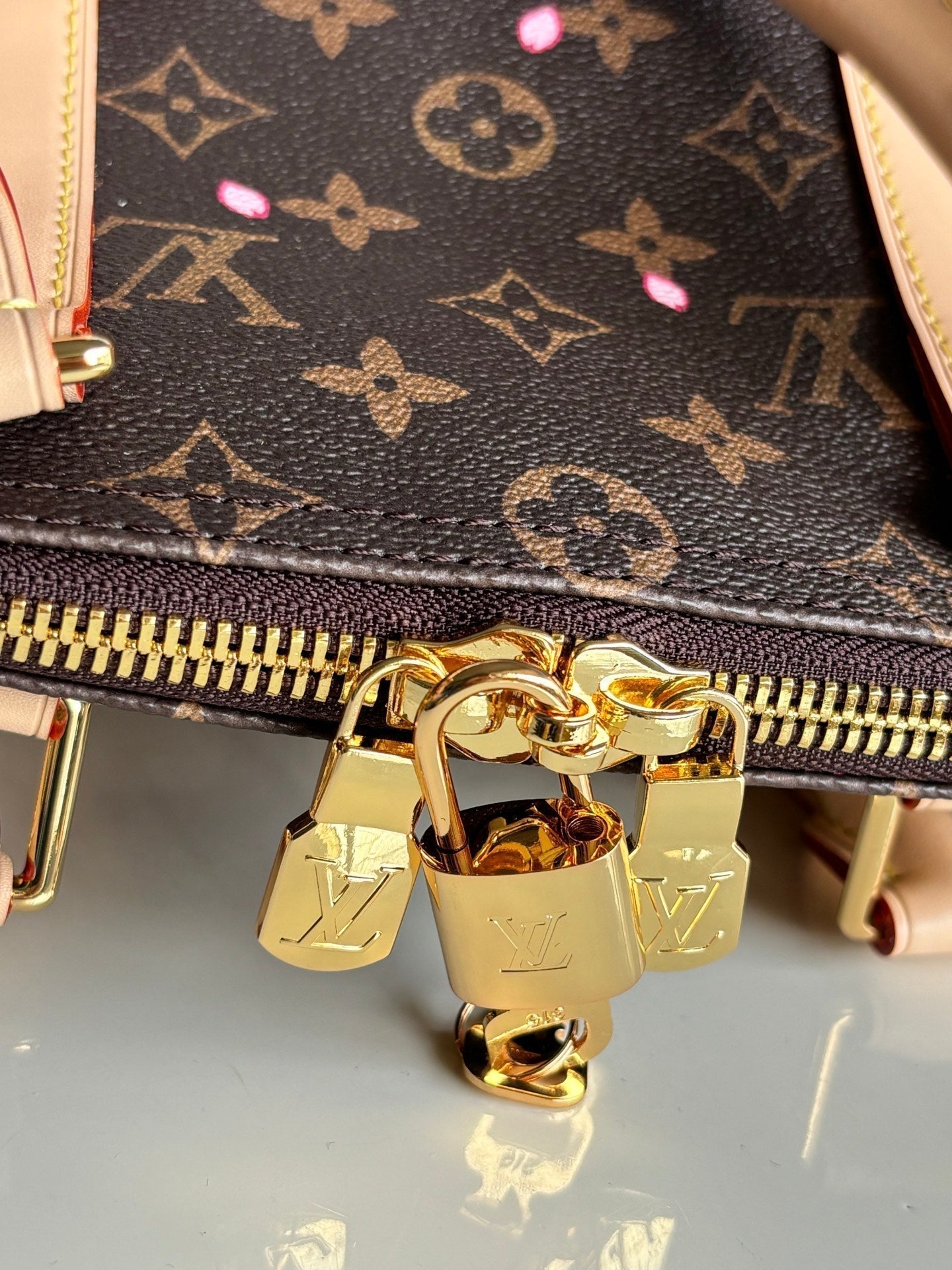 LV x TM Keepall Bandouli¨¨re 45cm Sakura Brown Monogram canvas