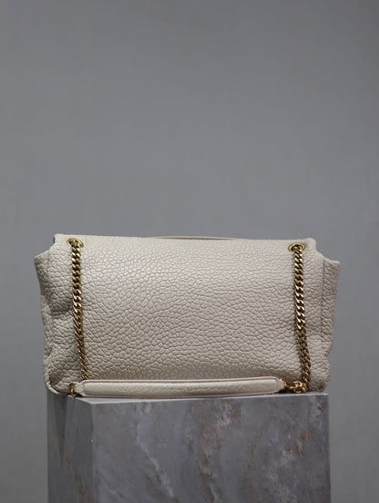 CALYPSO BAG 35 IN WHITE LAMBSKIN GOLD HARDWARE