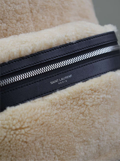 CITY BACKPACK 35 IN BEIGE SHEARLING