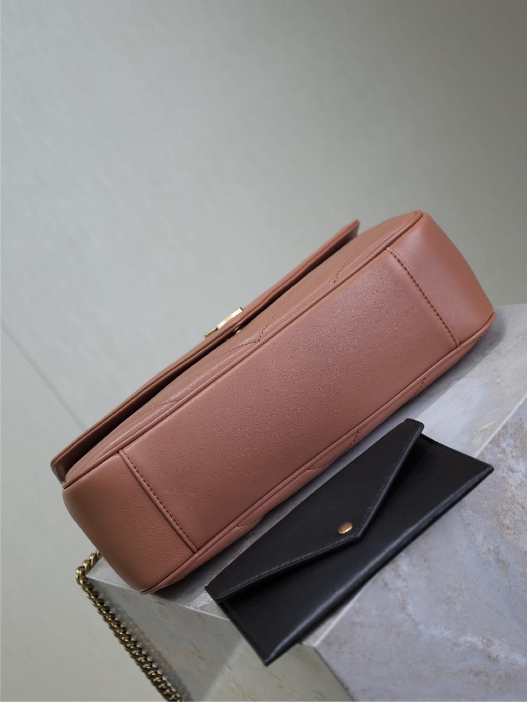 LOULOU MEDIUM 29 IN SALMON PINK SHEEPSKIN GOLD HARDWARE