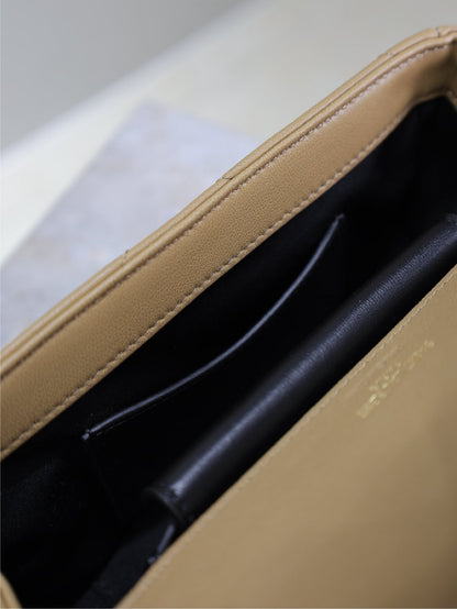 LOULOU MINI 20 IN MILK TEA SHEEPSKIN GOLD HARDWARE