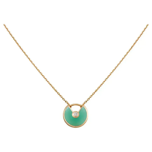 DIANA AMULETTE GOLD MALACHITE NECKLACE