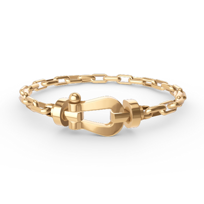 DIANA FORCE LARGE HORSESHOE CLASP  METAL BRACELET