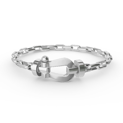 DIANA FORCE LARGE HORSESHOE CLASP  METAL BRACELET