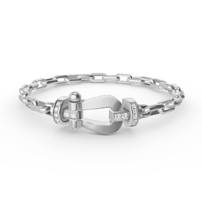 DIANA FORCE LARGE HORSESHOE CLASP  METAL BRACELET