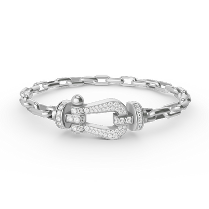 DIANA FORCE LARGE HORSESHOE CLASP  METAL BRACELET