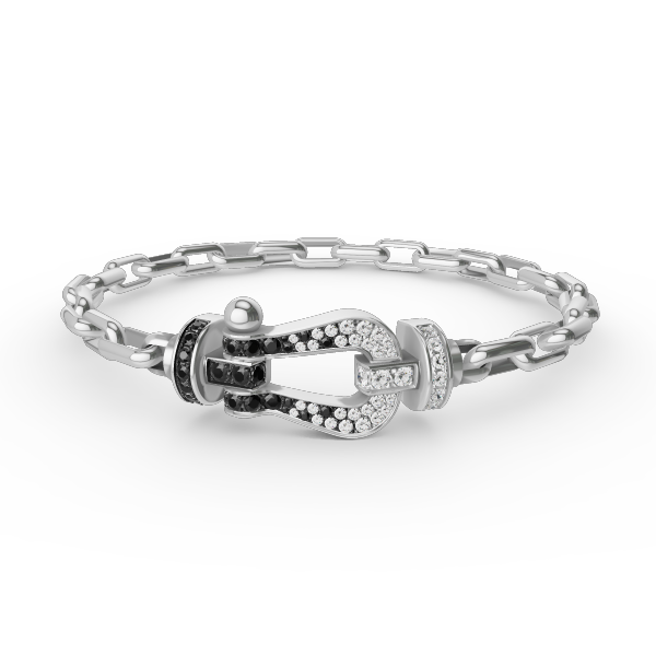 DIANA FORCE LARGE HORSESHOE CLASP  METAL BRACELET