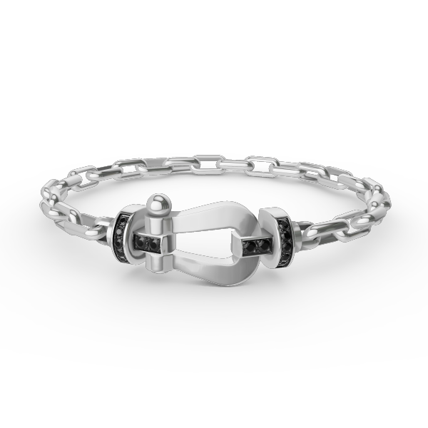 DIANA FORCE LARGE HORSESHOE CLASP  METAL BRACELET