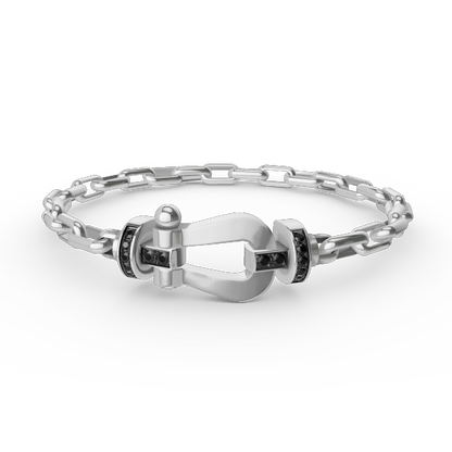 DIANA FORCE LARGE HORSESHOE CLASP  METAL BRACELET