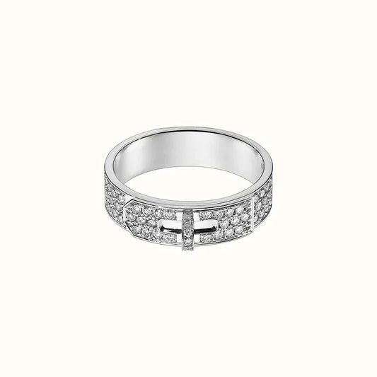 DIANA KELLY SILVER DIAMOND RING