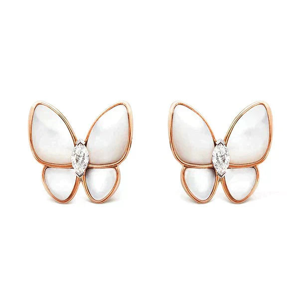 DIANA BUTTERFLY MOP DIAMOND EARRINGS