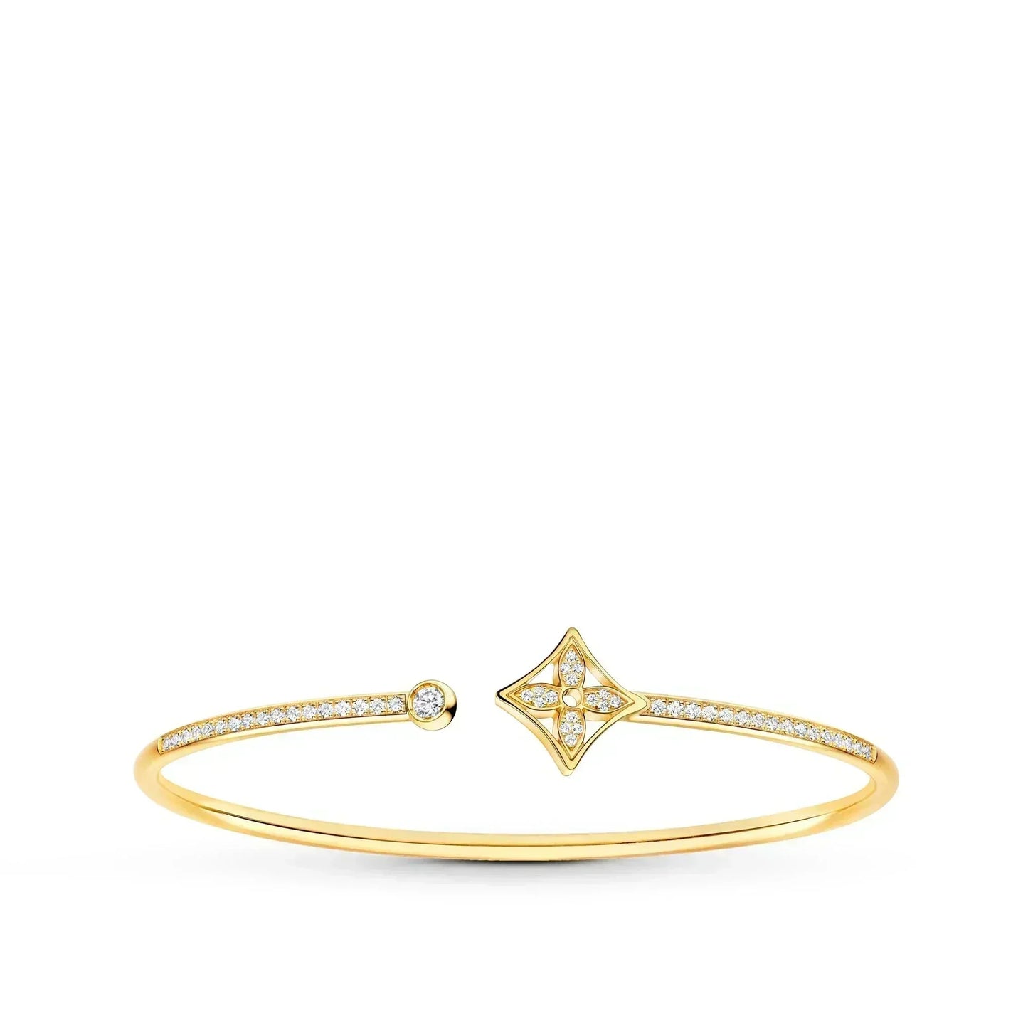 DIANA IDYLLE GOLD OPEN BRACELET DIAMOND PAVED