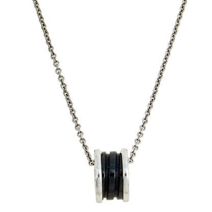 DIANA ZERO 1 BLACK CERAMIC SILVER NECKLACE