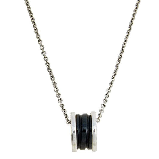 DIANA ZERO 1 BLACK CERAMIC SILVER NECKLACE