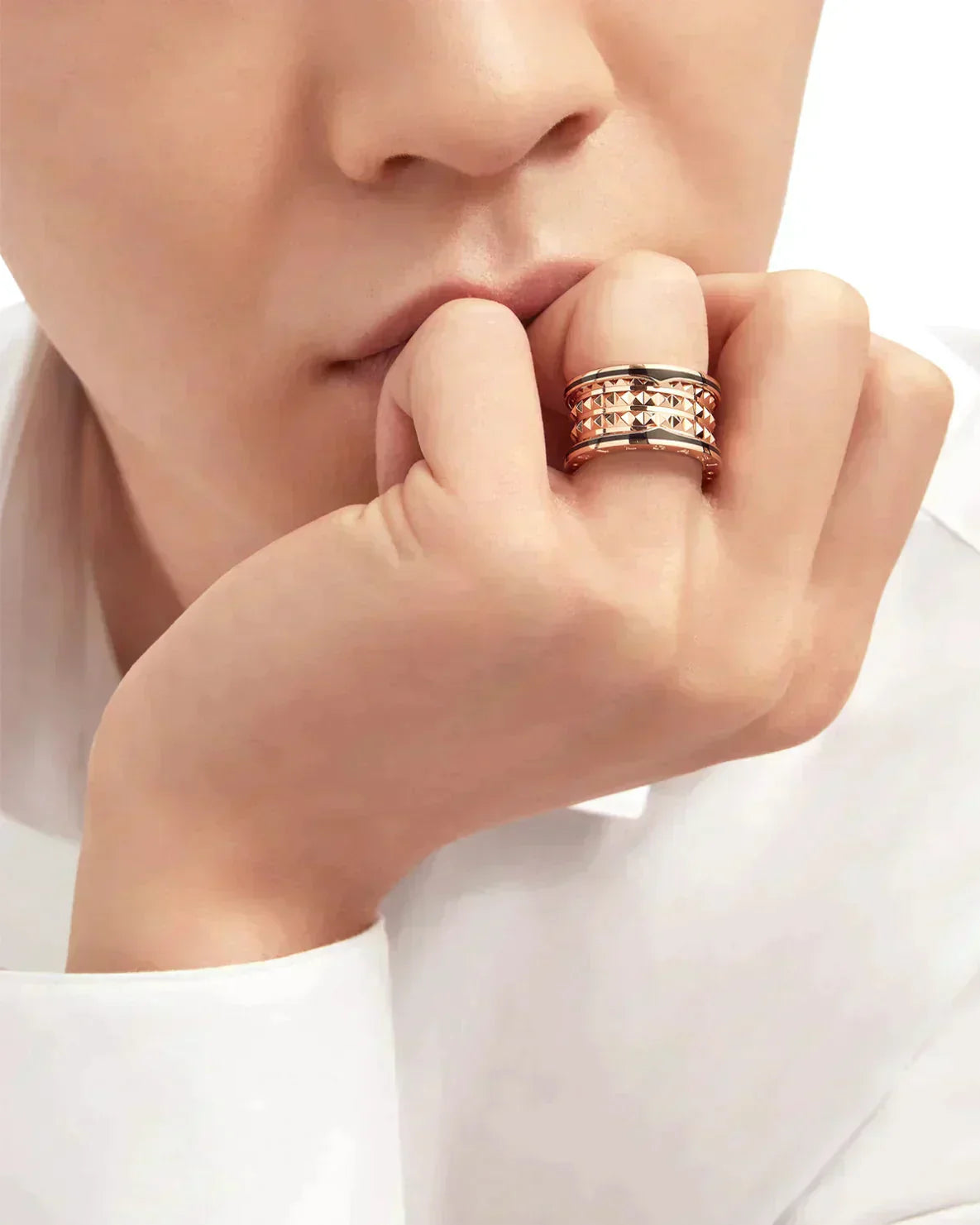 DIANA ZERO 1 ROCK BLACK CERAMIC PINK GOLD LARGE MODEL