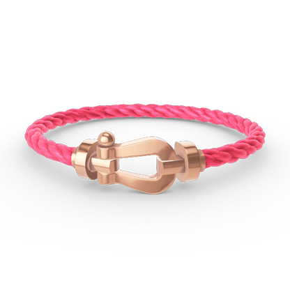 DIANA FORCE LARGE HORSESHOE NO DIAMOND BRACELET ROSE GOLD