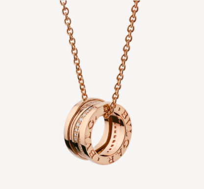 DIANA ZERO 1 PINK GOLD DIAMOND NECKLACE